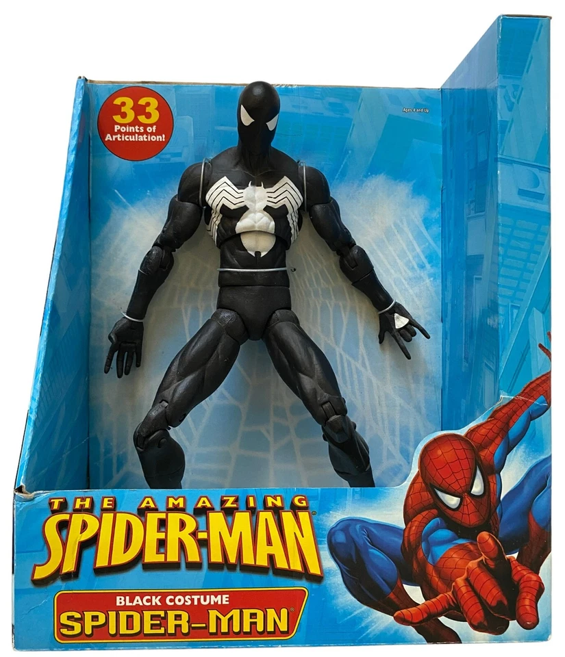 Toy Biz Marvel 12" Inch Black Costume Spider-man Figure 33 POA Legends Icons
