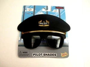 Sun-Staches Marca Piloto Gorra Negra Protección UV Plástico Parasoles Gafas NUEVO - Imagen 1 de 5