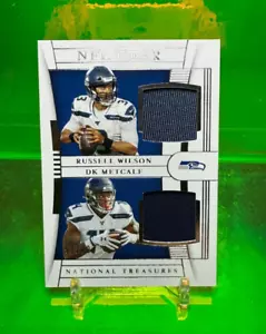 #52/99 2019 Trikot Russell Wilson DK Metcalf RC National Treasures NFL Gear - Bild 1 von 1