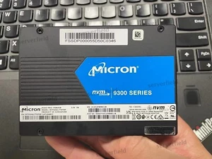 MICRON 9300 PRO 7.68TB U2 SSD PCIe NVMe U.2 MTFDHAL7T6TDP-1AT1ZABYY 100% Health - Picture 1 of 4