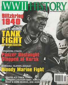 WWII HISTORY AUG 15 BRITISH MATILDA TANK KURSK YEAGER P-51 MARSHALL ISLANDS USMC - Picture 1 of 5