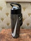 Nike Hypercharge Water Bottle in Anthracite and White with Straw - 710ml / 24oz