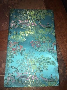 Address Book, VTG Shanghai, China, Blue Silk, New Old Stock. Pages slightly aged - Picture 1 of 9