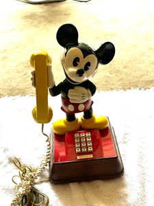 VINTAGE 1976 The Mickey Mouse Phone Rotary Dial Telephone Unchecked - Picture 1 of 10