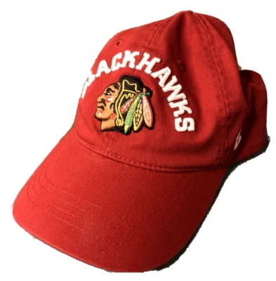 Chicago Blackhawks Hockey NHL Official Hat Cap Zephyr Red Low Profile GUC! - Image 1 of 4