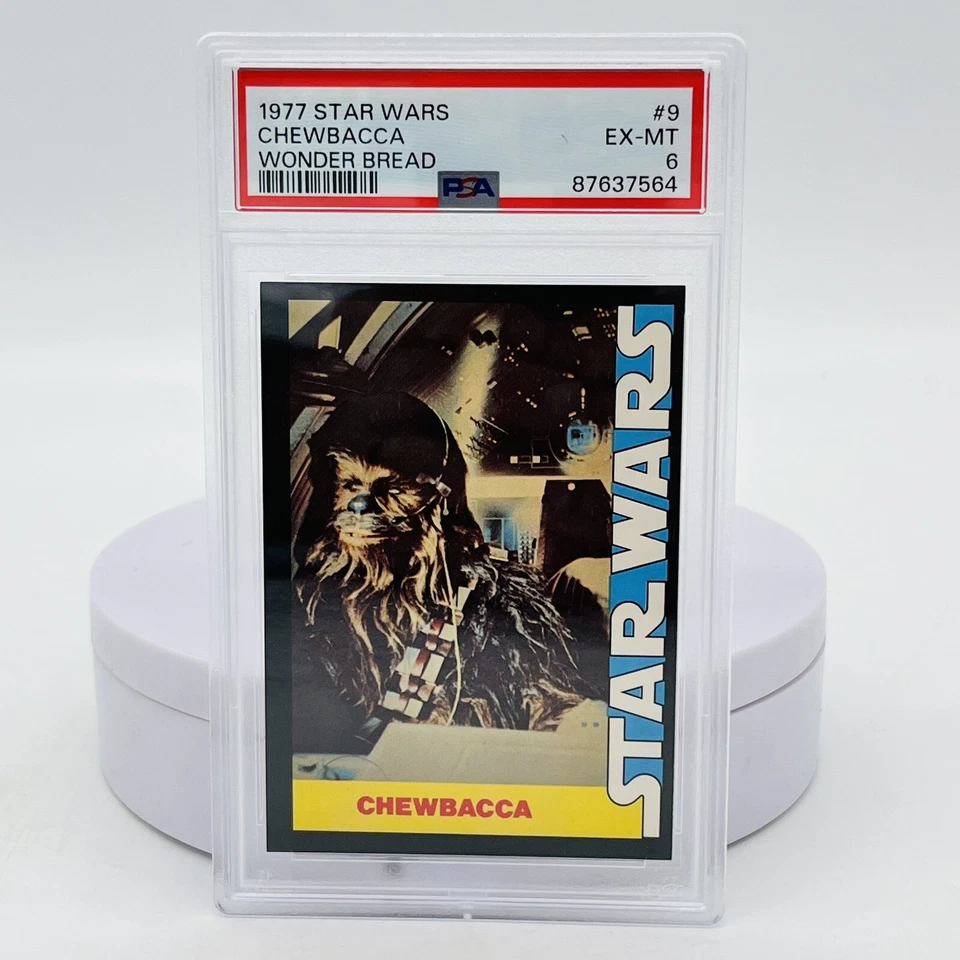 1977 Star Wars Chewbacca Chewy #9 Wonder Bread PSA 6 EX-MT Trading Card - Image 1 of 4