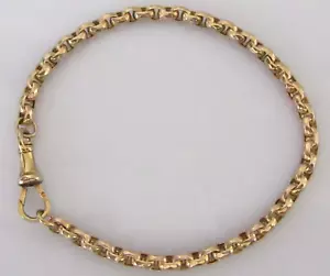 9ct Gold Bracelet - Vintage 9ct Yellow Gold Faceted Belcher Bracelet (8.2g) - Picture 1 of 12