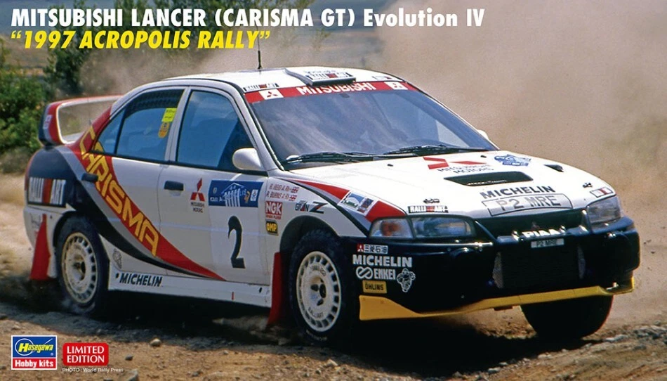 HASEGAWA HA20593 MITSUBISHI LANCER CARISMA GT EVO IV 1997 ACROPOLIS RALLY KIT 1