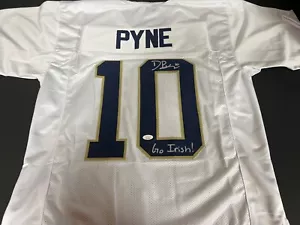 Drew Pyne Notre Dame Irish Auto Signed White Jersey JSA Wit #d Sticker Go Irish- - Picture 1 of 4