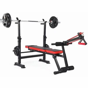 600Lbs 6 in 1 Workout Bench Set Adjustable Weight Bench with Squat Barbell Rack⭐ - Picture 1 of 10