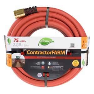 Element Contractorfarm 3/4 In. X 75 Ft. Heavy Duty Contractor Water Hose Rubber - Picture 1 of 12