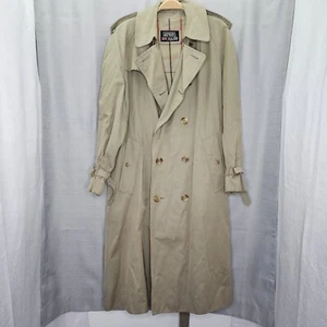 Vintage Grenfell Majer Men Size 42 Tan Trench Coat - Picture 1 of 14