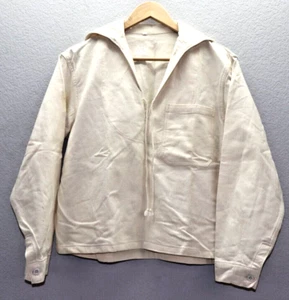 East German Navy white pullover middie Sailor shirt size 36" chest M2624 - Picture 1 of 4