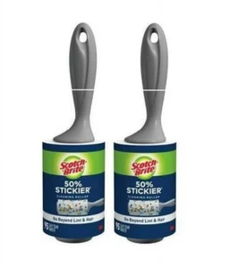 Scotch Brite 3M Lint Roller 50% Adesivo 95 Fogli Peli di Animali Domestici, Briciole Confezione da 2 - Foto 1 di 2