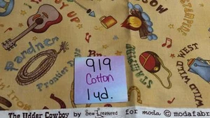 The Udder Cowboy Cotton Fabric - 1 Yard - Picture 1 of 1