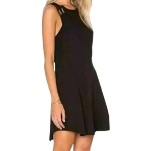 Free People Baby Love Dress Mini Women's Sz MEDIUM Open Back Fit Flare Grommets - Picture 1 of 7