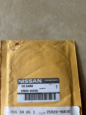NEW (Other) OEM Genuine Nissan SD MEMORY CARD, MAP 25920-9UE0C  - Image 1 of 2