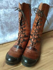 RARE Vintage Boots Military Leather Size 41 air step shoes  shoe 