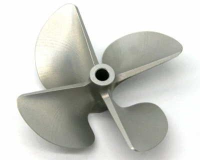Rc Propeller CNC Machined 4 blades Alloy 485 For 6.35mm 1/4" Prop Shaft Rc Boat - Image 1 of 4