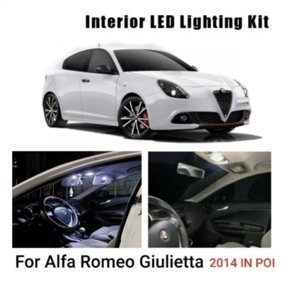 KIT LED INTERNI COMPLETO ALFA ROMEO GIULIETTA 2014 IN POI 6000K CANBUS  - Immagine 1 di 4