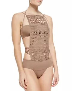 La Perla Monokini Badeanzug mit Häkelfront Größe: 8 Farbe: Beere - Bild 1 von 8