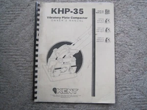 Kent KHP35 Hackenpaket Plattenverdichter Teile, Bedienungsanleitung.  KHP-35 - Bild 1 von 10