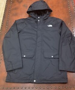 The North Face Youth Junior Black Nylon Hooded Jacket/ Windbreaker L/G 14/16
