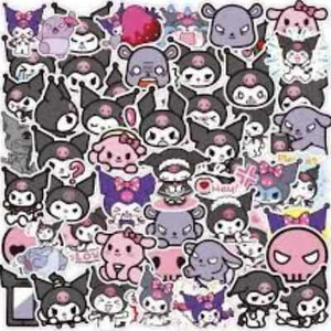 Kuromi 25 piece Stickers Sanrio Kawaii Vinyl Water Bottle Laptop Anime Goth - Picture 1 of 1