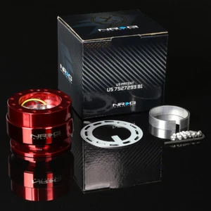 NRG STEERING WHEEL BALL LOCK QUICK RELEASE ADAPTOR GEN 2.0 TITANIUM RING RED - Picture 1 of 1