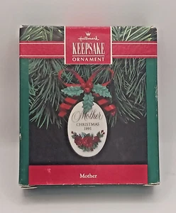 1991 Vintage  Hallmark Keepsake Porcelain Ornament Mother - Picture 1 of 3