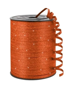 Orange Glitter Curling Ribbon, 1/5" Wide x 500 Yards Thanksgiving  Fall curling  - Image 1 of 4