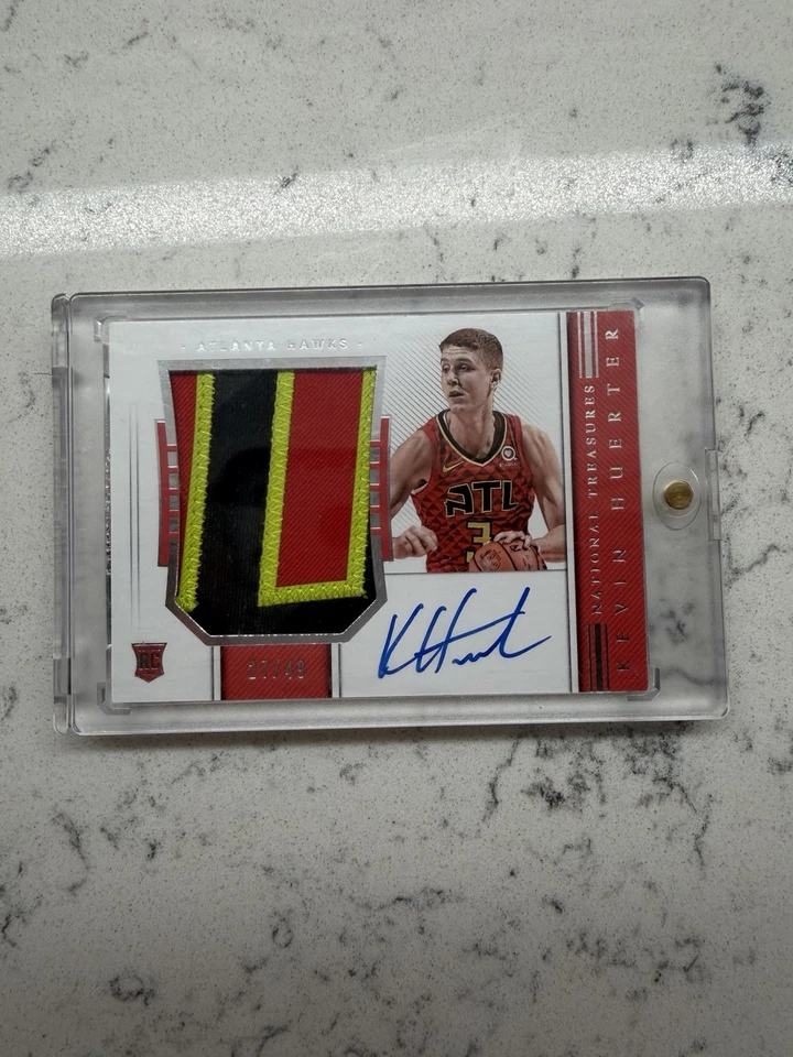 2018-19 National Treasures Horizontal /49 Kevin Huerter RPA Rookie Patch Auto RC - Image 1 of 2