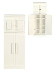 Refrigerador de cocina para casa de muñecas en blanco de la colección Platinum - Imagen 1 de 2