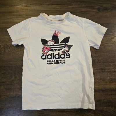 Adidas ✕ Hello Kitty Collaboration White Trefoil Logo Youth 4T - Image 1 of 4