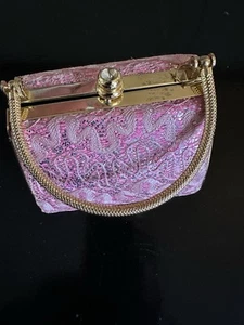 Pink Glittery Mini Purse, For Adult Evening Wear Or Little Girls Purse 3.5x4.5 - Picture 1 of 4
