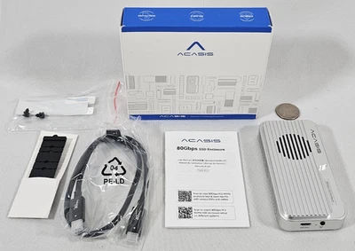 80Gbps M.2 NVMe SSD Enclosure Cooling Fan For USB4 V2.0 USB4 V1.0 USB3.2/3.1/3.0 - Image 1 of 4