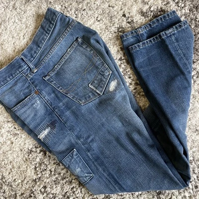 Pantalones de mezclilla Polo Ralph Lauren para hombre 32x32 azul Varick ajustados rectos rectos patchwork angustia Foto 1 de 4