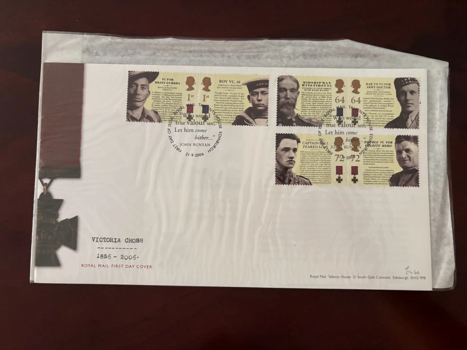 United Kingdom 2006 - 50 Years Victoria Cross stamps FDC Tallents House Edinburg - Image 1 of 1