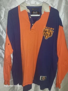 Chicago Bears Rugby Style Mens Shirt Longsleeve Size XL EUC - Picture 1 of 9