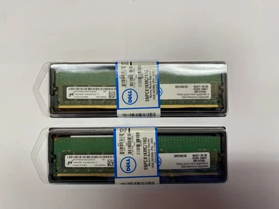32GB (2x16GB) Dell SNPCX1KMC/16G - DDR4 - UDIMM - PC4-2400T - ECC - 2RX8 - Nuovo - Immagine 1 di 4