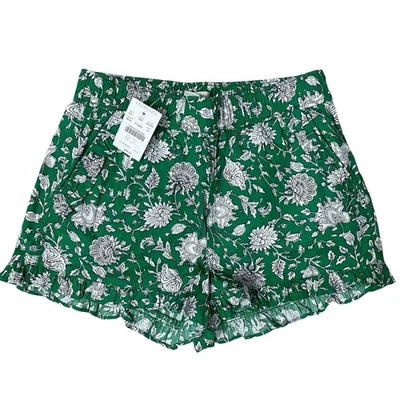 Pantalones Cortos de Bolsillo con Volantes Florales Verdes 10 CrewCuts Niñas Nuevos con Etiquetas Foto 1 de 3