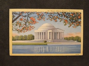 Postal de colección The Jefferson Memorial Linen PUBLICADA c.1949 - Imagen 1 de 2