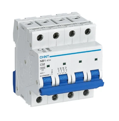 Interruttore magnetotermico Chint 4P 32A 10kA curva C - 179915