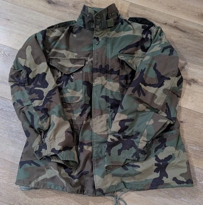 Chaqueta de camuflaje de campo vintage American Apparel para clima frío talla grande Foto 1 de 4