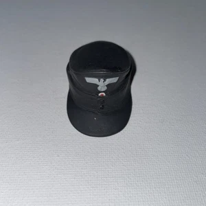 GORRA DE CAMPO NEGRA ESCALA 1/6 WW2 ALEMANA WEHRMACHT - Imagen 1 de 2