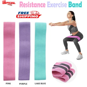 3x Bandas de Resistencia de Tela Resistente Cadera Círculo Pierna Botín Banda Entrenamiento en Casa - Imagen 1 de 12