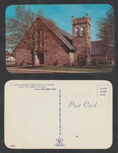 Sault Ste Marie Ontario Postcard St. Luke's Cathedral Anglican Church Unused - Bild 1 von 4