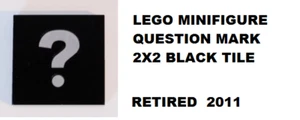 LEGO Question Mark Black 2x2 tile Game Home Decor Gear Minifigure Friends - Picture 1 of 1