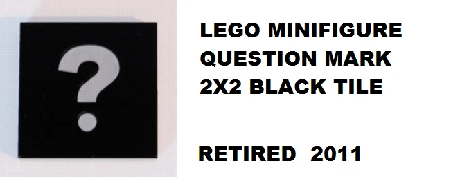 LEGO Question Mark Black 2x2 tile Game Home Decor Gear Minifigure Friends - Image 1 of 1