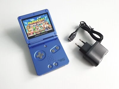 GameBoy Advance SP Konsole Kyogre AGS-101 Neues Gehäuse & IPS V5 LCD MOD Display - Bild 1 von 4